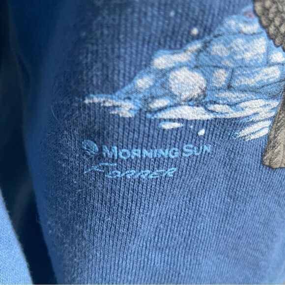 Vintage Morning Sun Winter Birds Having Fun Sweatshirt- Size Medium - Picture 10 of 11